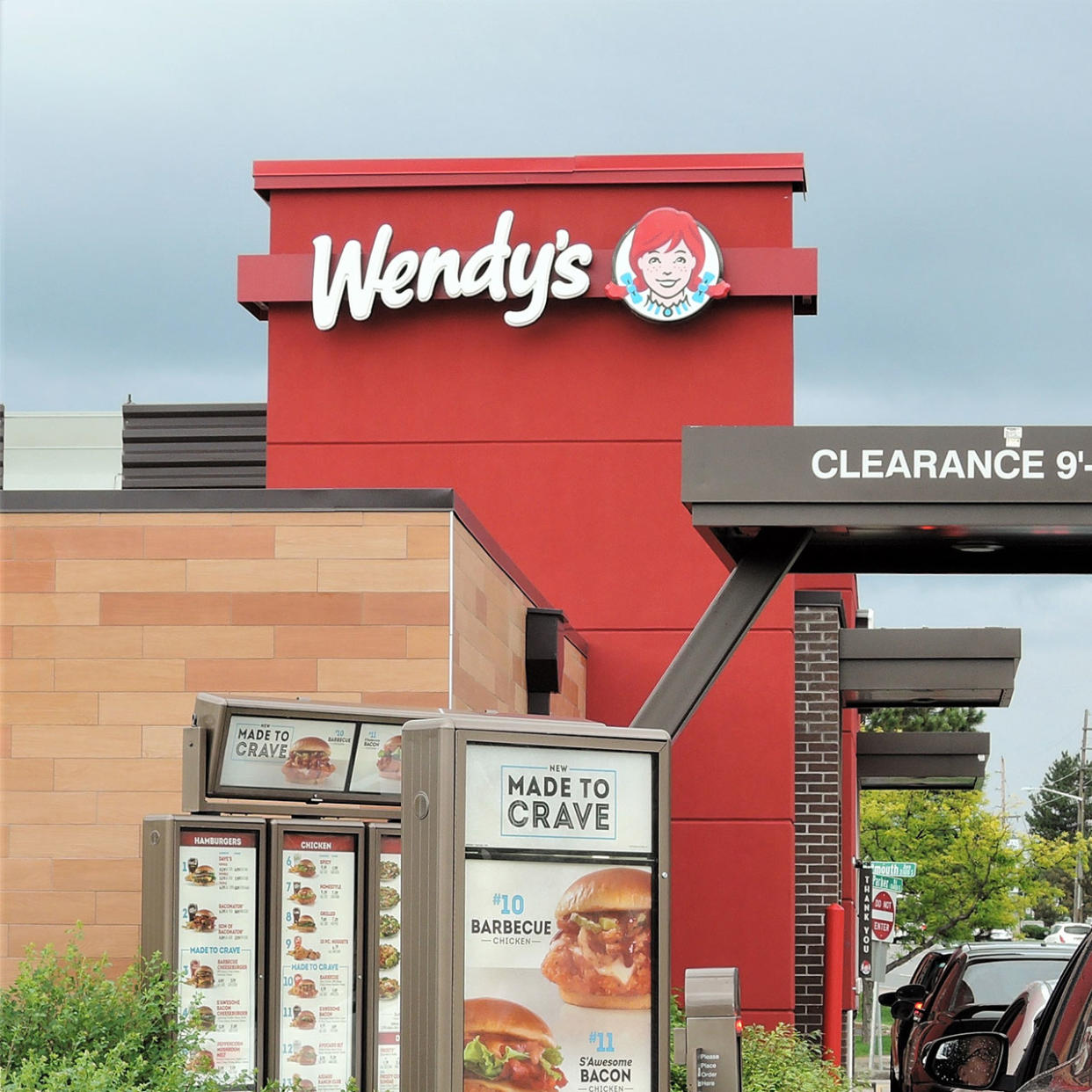 wendy's drive thru with menu