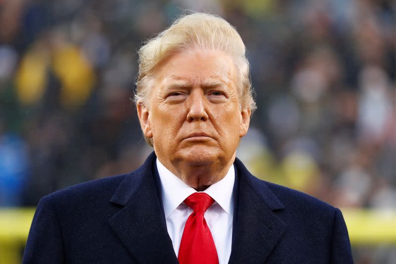 U.S. President Donald Trump attends the annual Army-Navy football game at Lincoln Finnanical Field in Philadelphia, Pennsylvania, U.S.