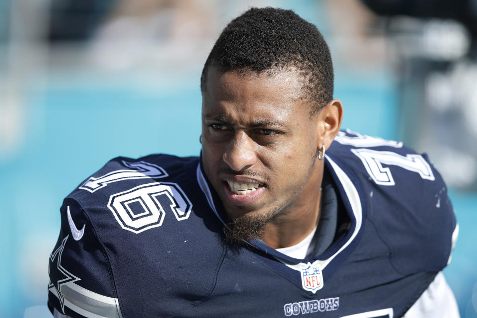 The NFL has made public promises to crack down on domestic violence among its players, but it has since basically failed on that front with the Dallas Cowboys' Greg Hardy. <a href="http://thinkprogress.org/sports/2015/11/13/3722037/nfl-greg-hardy-domestic-violence/">As Think Progress explains,&nbsp;</a><a href="http://thinkprogress.org/sports/2015/11/13/3722037/nfl-greg-hardy-domestic-violence/">Hardy was found guilty</a> of domestic violence, but had that verdict vacated. Just before his next trial was slated to start, the charges were dropped because his ex-girlfriend had stopped cooperating, and the DA said he'd heard rumors of a civil agreement. So what did the NFL do? It put Hardy on paid leave, then <a href="http://thinkprogress.org/sports/2015/11/13/3722037/nfl-greg-hardy-domestic-violence/">gave him a 10-game suspension,</a> which was soon reduced to just four games.