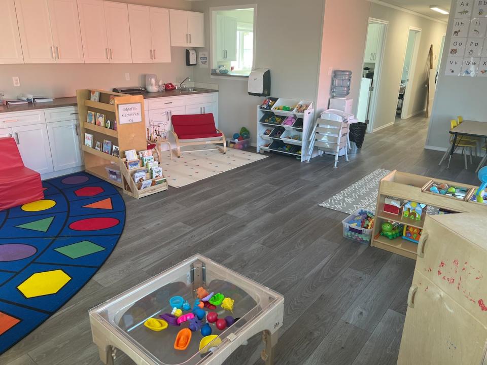 Community members were invited to look around the daycare space during the grand opening celebration.