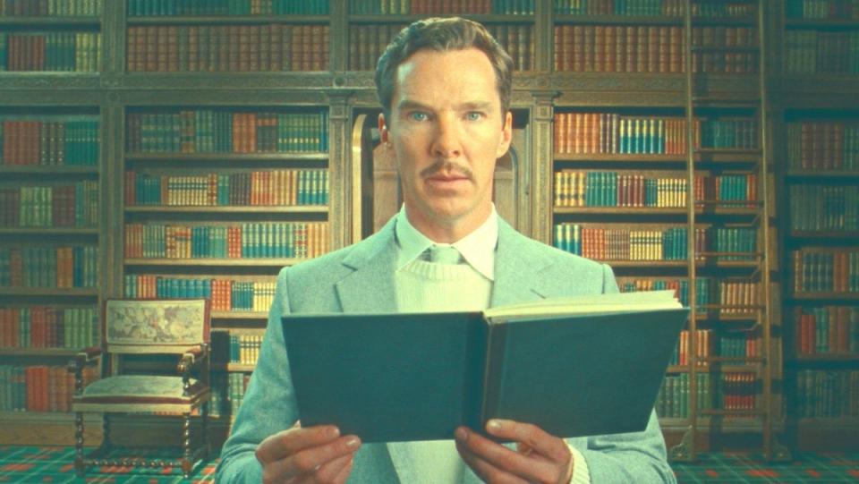 Benedict Cumberbatch holding a book