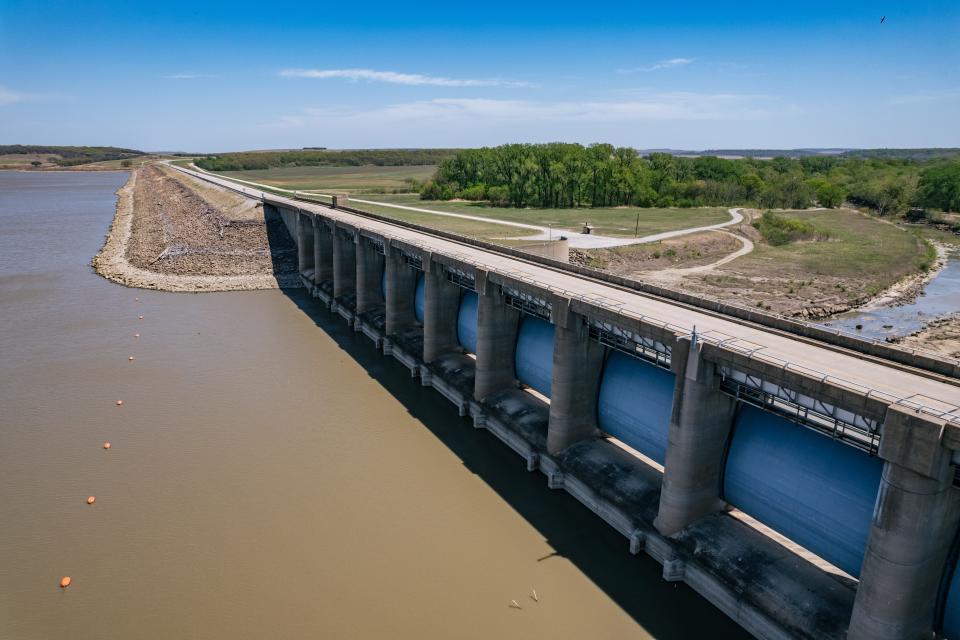 Hulah Lake Reservoir and dam