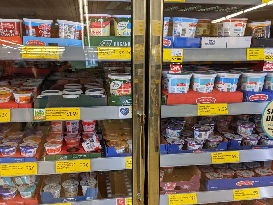 Aldi  yogurts