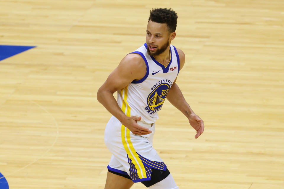 Steph Curry would make an Olympic 3x3 team of NBA stars, right? Well ... (Photo by Rich Schultz/Getty Images)