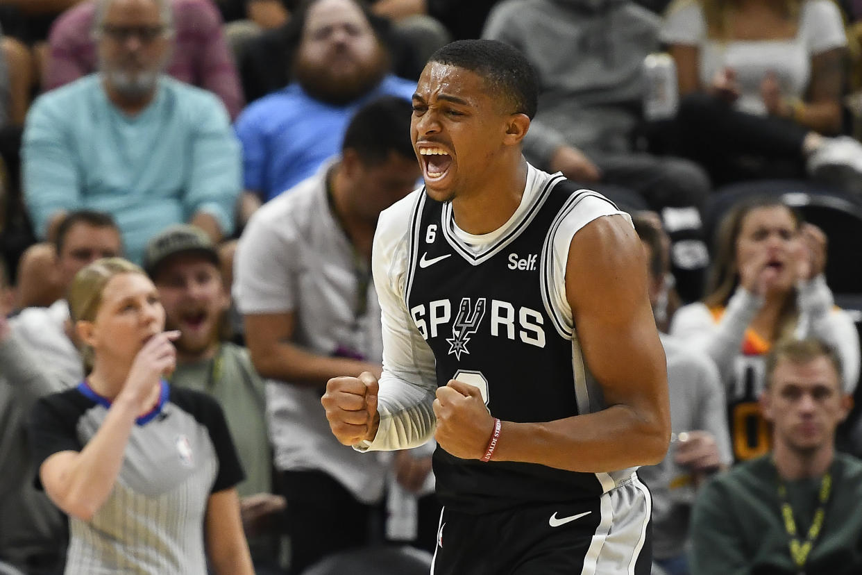 Spurs F-G Keldon Johnson is being undervalued in fantasy basketball drafts this season.