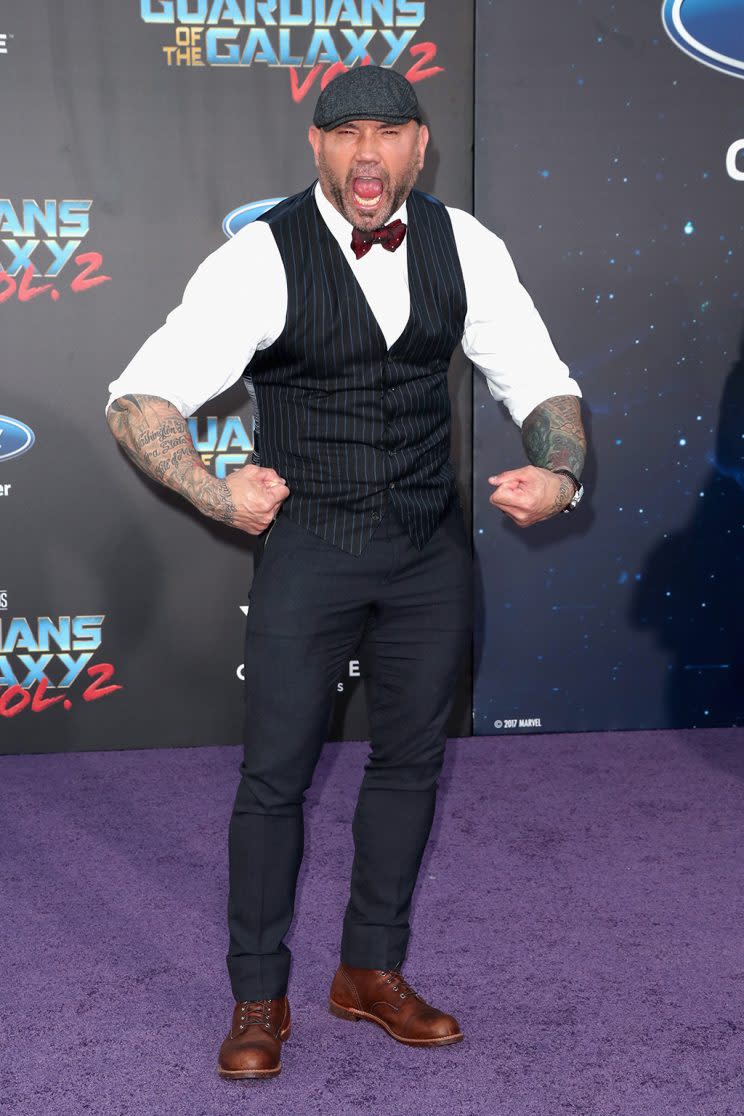 Dave Bautista at the world premiere of 'Guardians of the Galaxy Vol. 2'