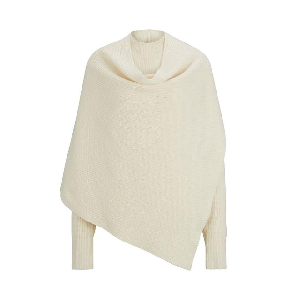 <p><a href="https://go.redirectingat.com?id=74968X1596630&url=https%3A%2F%2Fwww.hugoboss.com%2Fus%2Fnaomi-x-boss-drape-detail-sweater-in-wool-and-cashmere%2Fhbna50510787_131.html&sref=https%3A%2F%2F" rel="nofollow noopener" target="_blank" data-ylk="slk:Shop Now;elm:context_link;itc:0;sec:content-canvas" class="link ">Shop Now</a></p><p>Drape-Detail Sweater</p><p>hugoboss.com</p><p>$695.00</p>