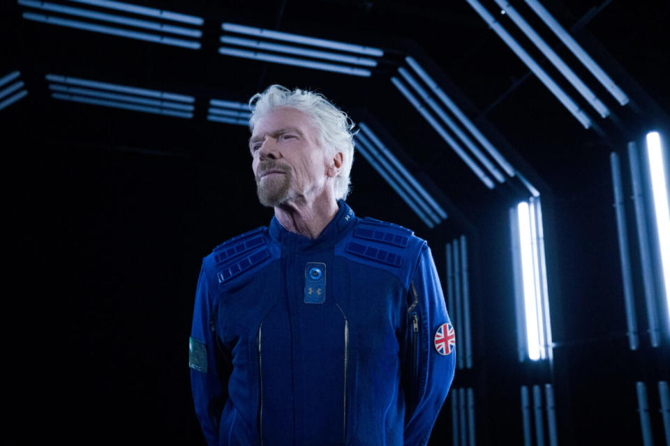 Branson in spacesuit