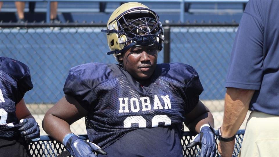 Hoban offensive lineman William Satterwhite was one of 16 Greater Akron players to sign his letter of intent in December.