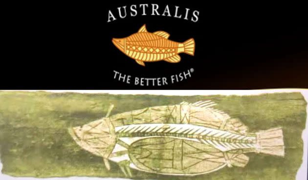 Top: The logo for US-owned company Australis, which admits its logo could be seen