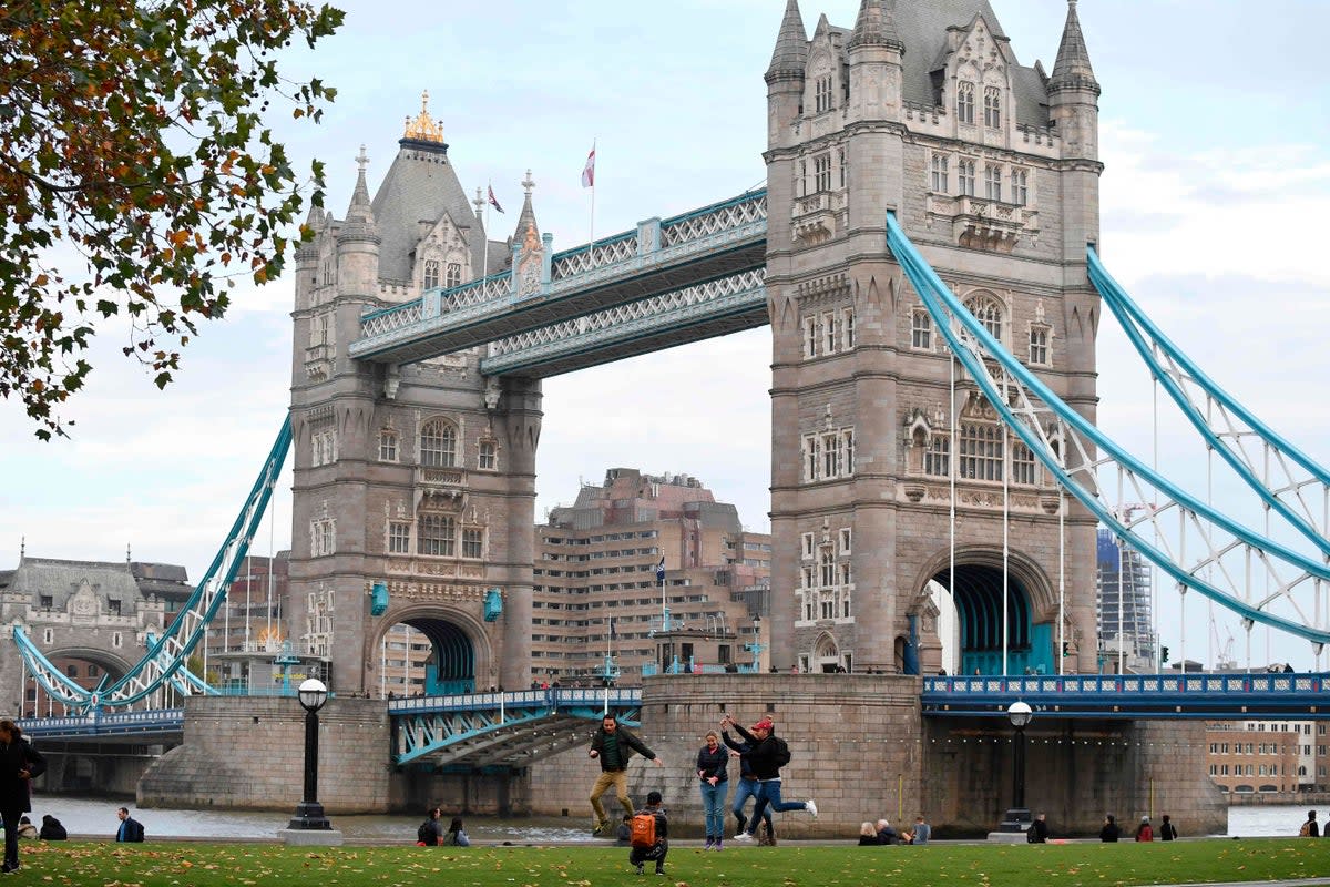 Tower Bridge is among the sites to be powered by the green energy   (AFP via Getty Images)