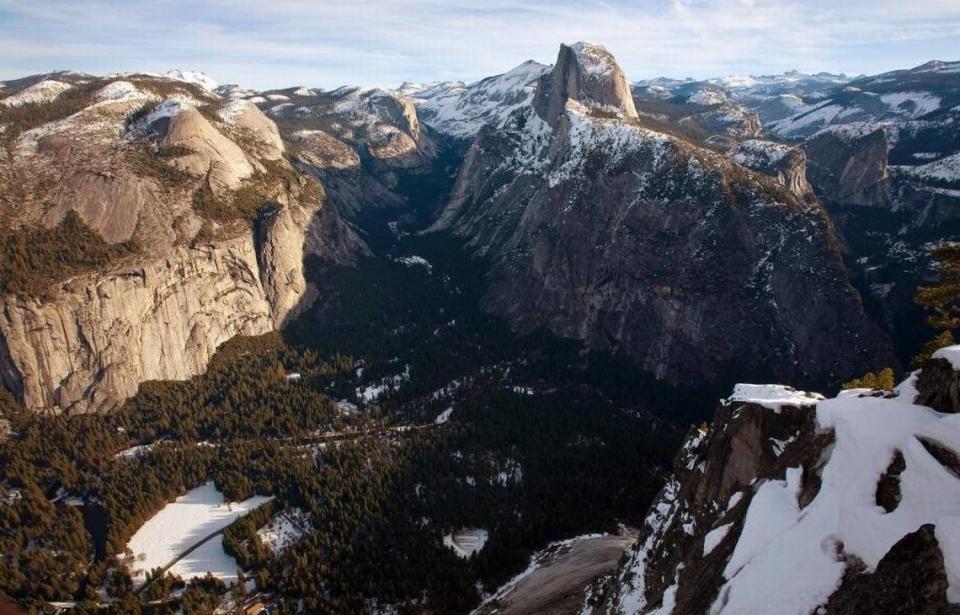 Half Dome in Yosemite Valley in January 2010, as seen from Glacier Point.