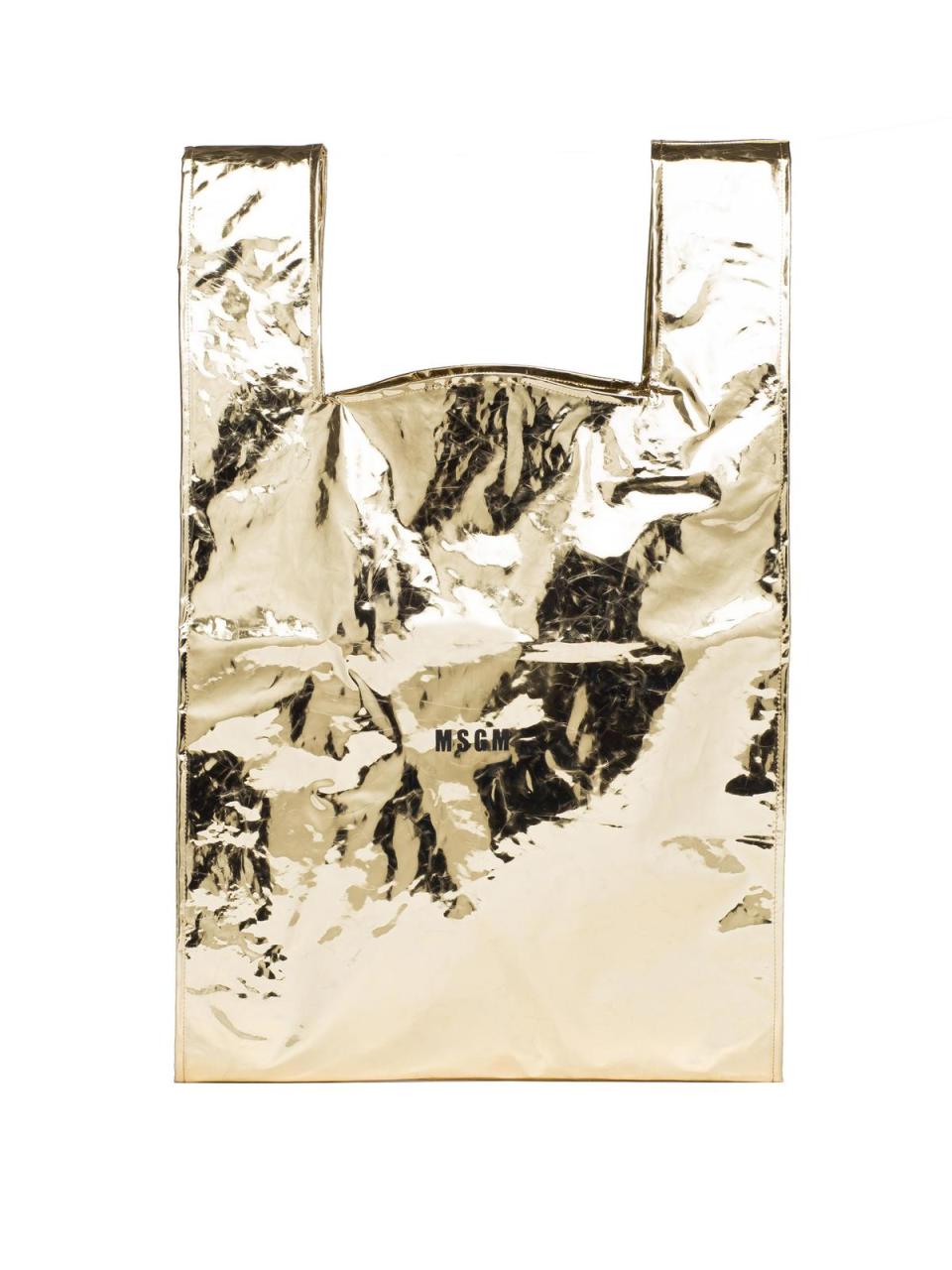 金色Logo購物袋。NT$7,800（藍鐘提供）