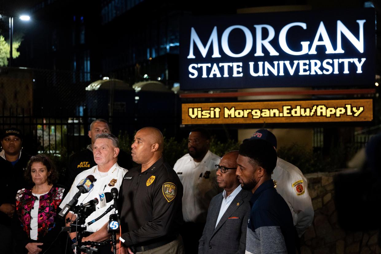 Police give briefing about Morgan State University shooting (AP)