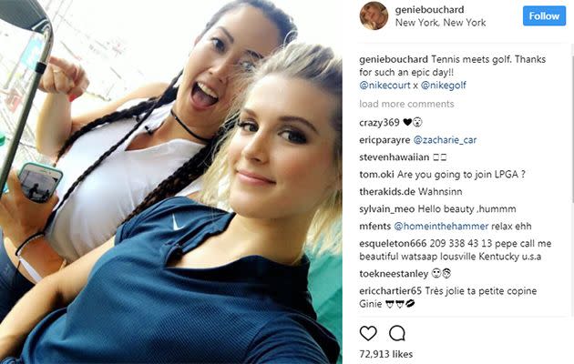 Wie and Bouchard make a good team. Image: Instagram