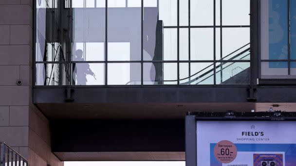 PHOTO: Armed Police arrive at Field's shopping center, after Danish police said they received reports of shooting, in Copenhagen, Denmark, July 3, 2022. (Olafur Steinar Gestsson/Scanpix via Reuters)