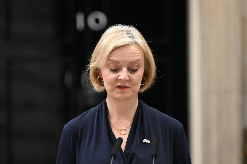 Liz Truss will remain prime minister until her successor is announced next week. (Getty Images)