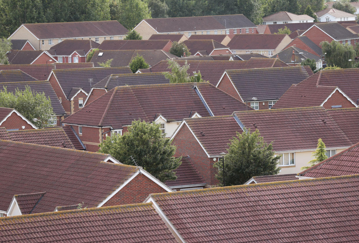 EMBARGOED TO 0001 MONDAY AUGUST 15 File photo dated 27/07/21 of a view of houses in Thamesmead, south east London. A 