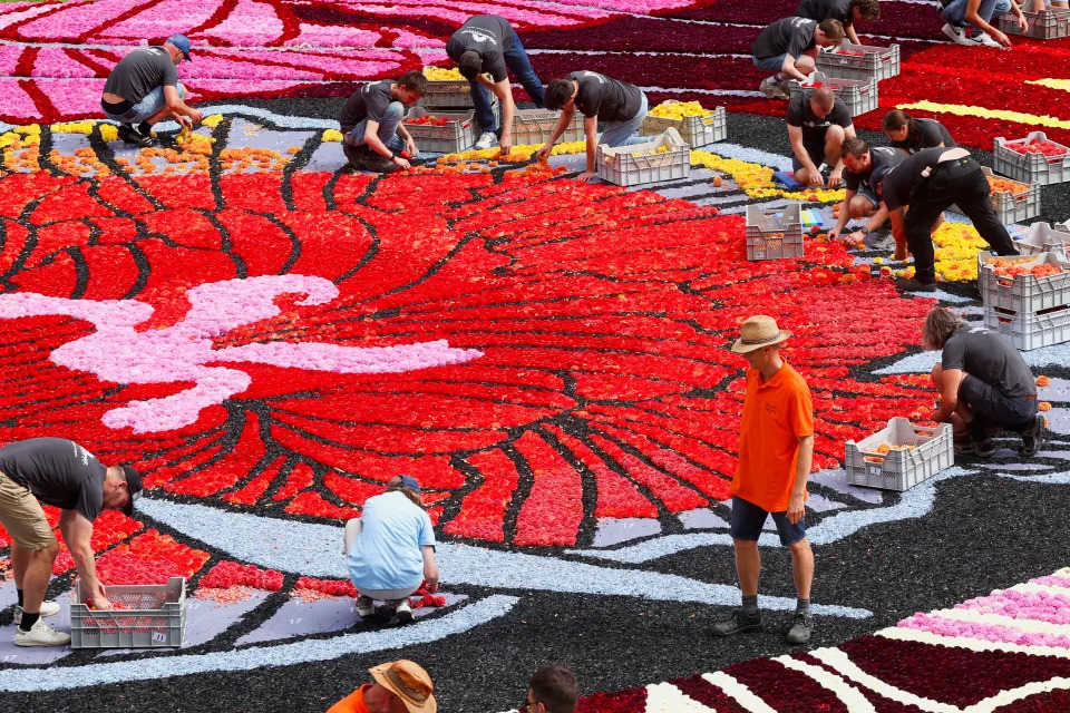 La alfombra de flores ''Art Nouveau'' en Bruselas