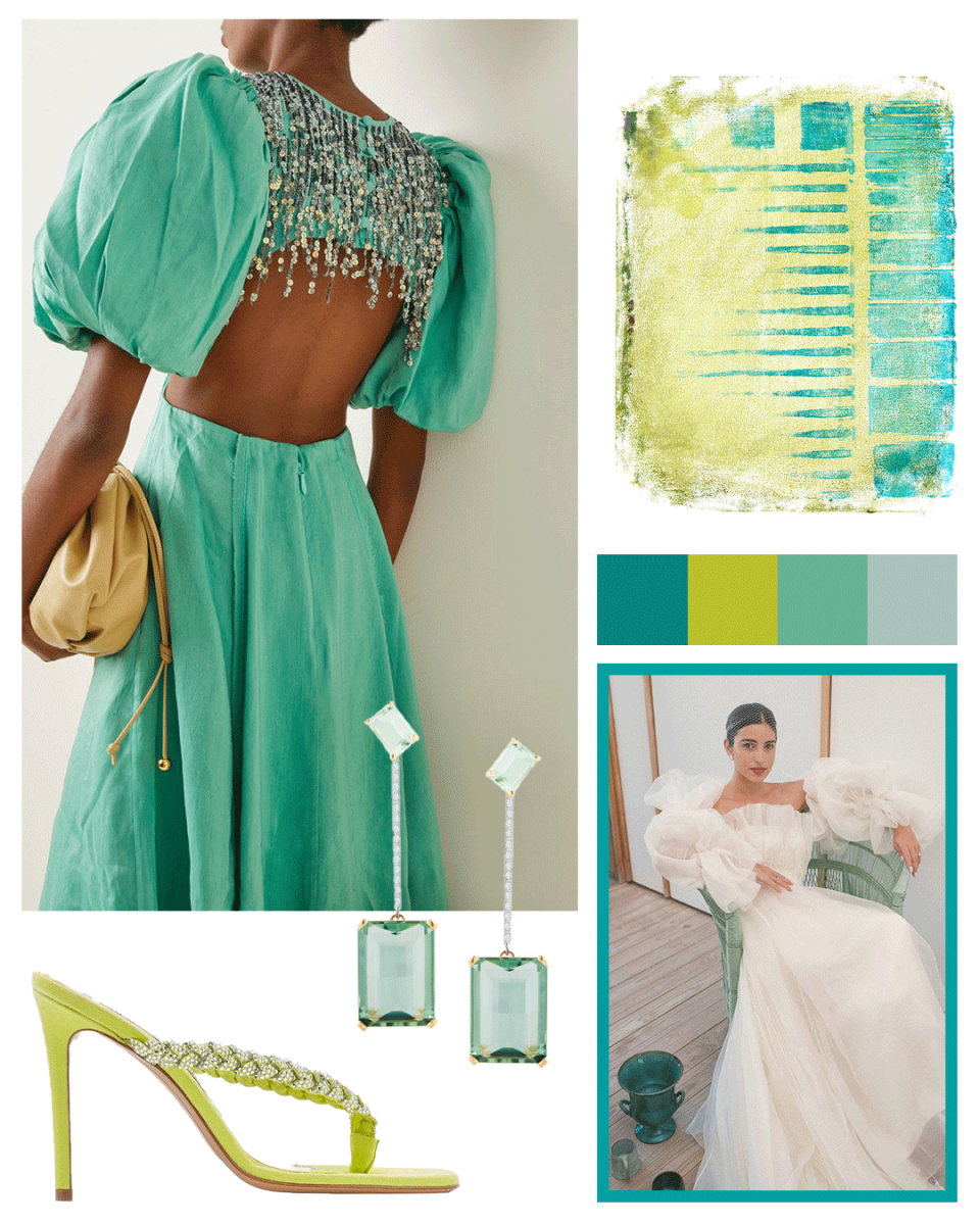 5) Citrus, Seafoam, and Turquoise