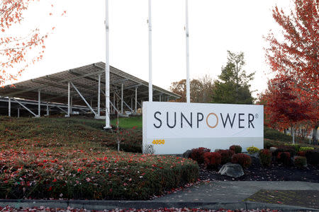 FILE PHOTO: A SunPower Corp manufacturing plant is seen in Hillsboro, Oregon, U.S., November 7, 2018. REUTERS/Steve Dipaola