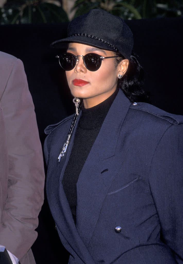 Janet Jackson attends the presentation of platinum records for her album 