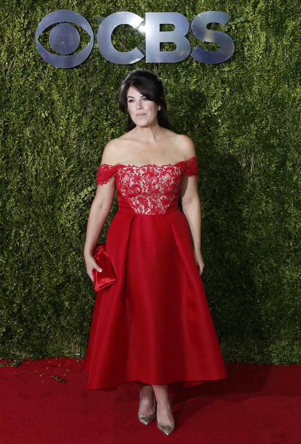 Monica Lewinsky arrives for the American Theatre Wing's 69th Annual Tony Awards at the Radio City Music Hall in Manhattan