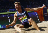 2018 European Championships - Men's Decathlon Long Jump - Olympic Stadium, Berlin, Germany - August 7, 2018 - Kevin Mayer of France competes. REUTERS/Kai Pfaffenbach