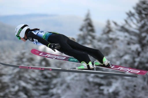 Japan's Sara Takanashi competes in the Women's Ski Jumping World Cup in Hinterzarten, southern Germany, on January 12, 2013. The diminutive 16-year-old, who is 1.51m tall, will be jumping at Sapporo this weekend when the World Cup returns to Japan