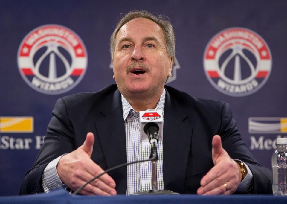 Ernie Grunfeld played in the NBA for nine seasons and also was a general manager of the Washington Wizards, New York Knicks and Milwaukee Bucks.