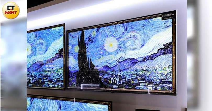 LG OLED AI語音物聯網電視採用該公司獨家OLED自體發光技術，搭配第三代電視專用人工智慧晶片，透過深度學習演算法將影像調整至最佳畫面。（圖／王永泰攝）