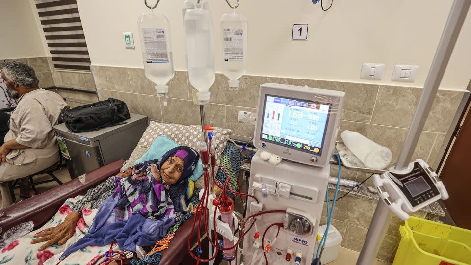 Patients receive treatment at Nasser Hospital in Khan Yunis, Gaza on October 24, 2023. - Mustafa Hassona/Anadolu/Getty Images