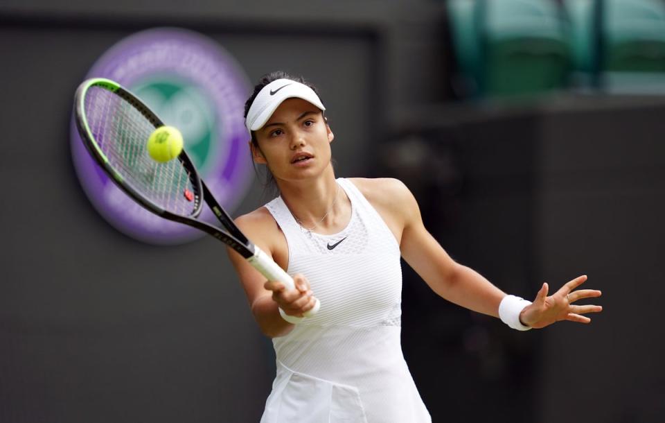 Emma Raducanu returns to Wimbledon with the spotlight firmly on her (John Walton/PA) (PA Archive)