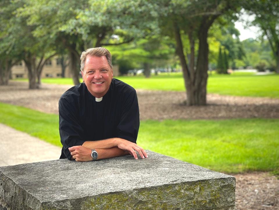 The Rev. Jay Fostner, who left his position at St. Norbert College for a sabbatical after protests over his handling of campus sexual misconduct complaints, was elected to the college's Board of Trustees in June 2021.