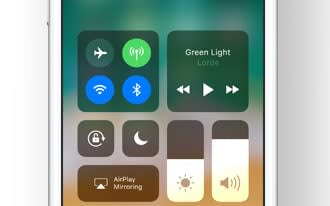 iOS 11's new control centre  - Apple