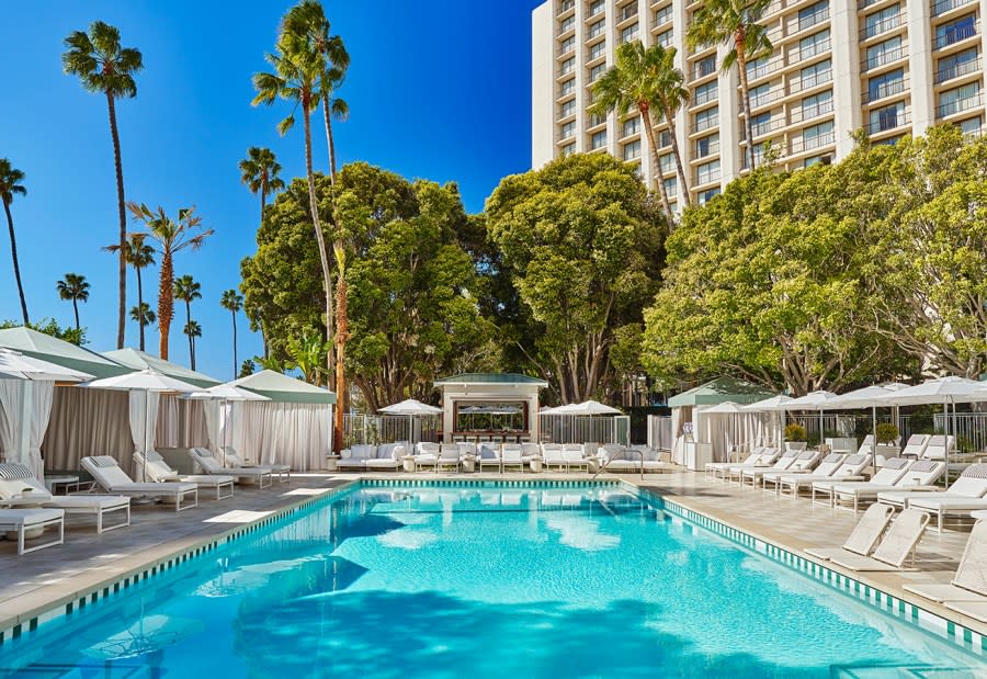 The pool of the Pendry Newport Beach hotel as seen in an undated photo. (Pendry Newport Beach)