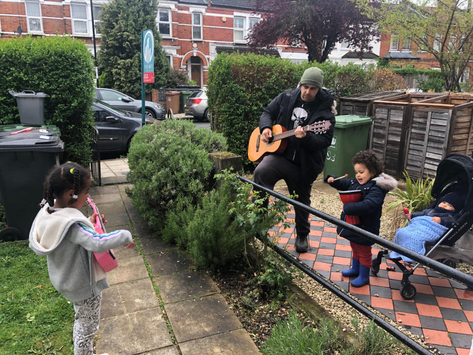 Band practise at a distance by Becky Wickes