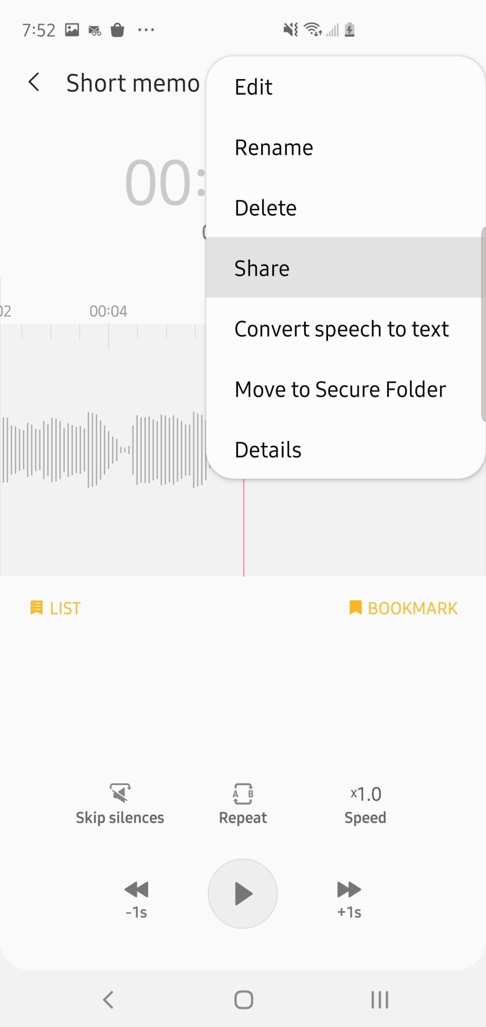 How to record audio on a Samsung Galaxy S10 4