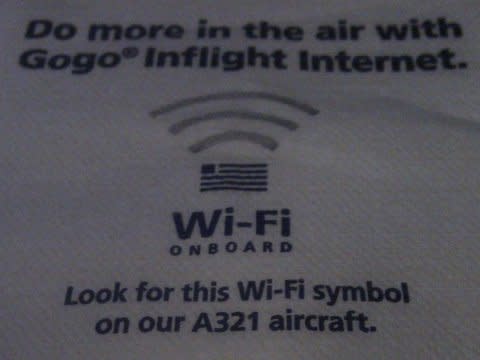 united airlines gogo wifi plane napkin