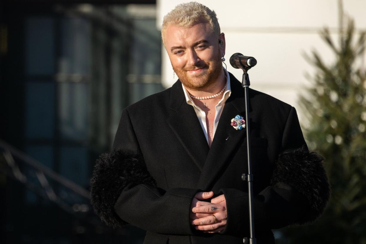 Sam Smith performs on the South Lawn of the White House during the bill signing ceremony for the Respect for Marriage Act in Washington, DC on December 13, 2022. Respect for Marriage Act Signing, White House, Washington, D.C., USA - 13 Dec 2022