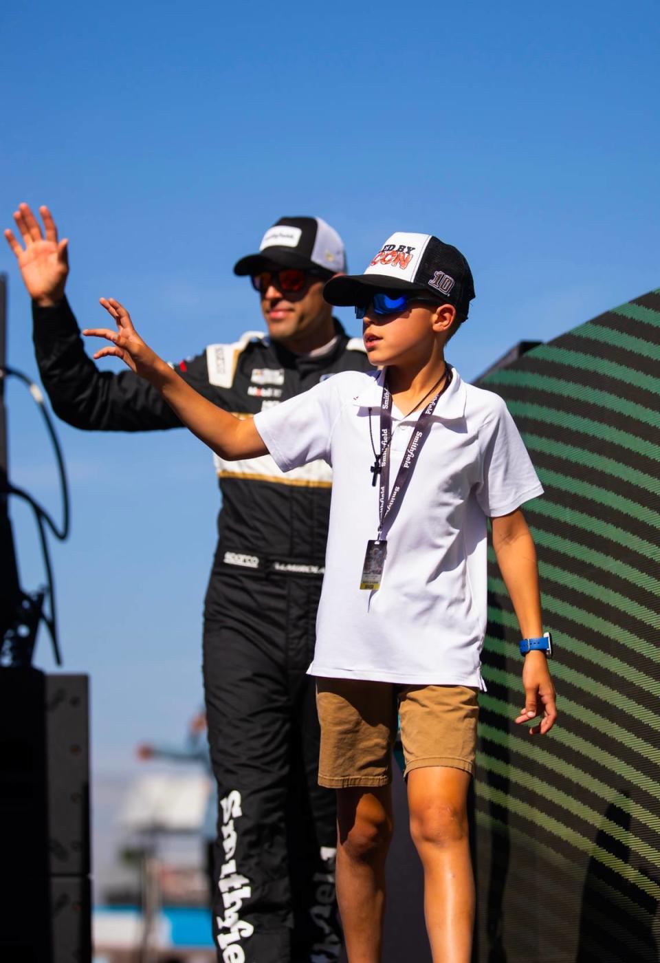 Nov 5, 2023; Avondale, Arizona, USA; Alex Almirola, son of NASCAR Cup Series driver Aric Almirola during the Championship Race at Phoenix Raceway.