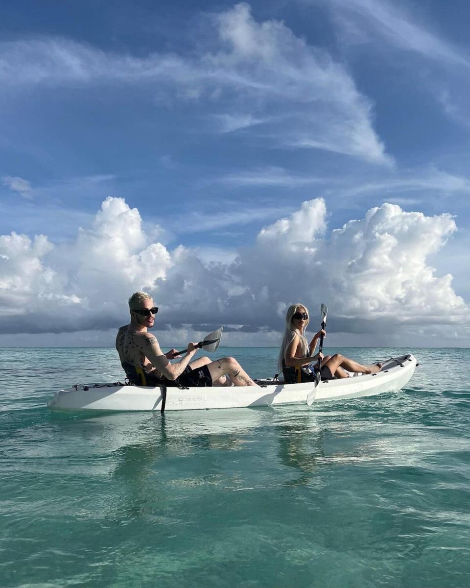 Kim Kardashian and Pete Davidson on vacation