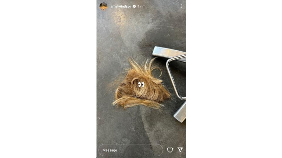 pile of hair on floor 