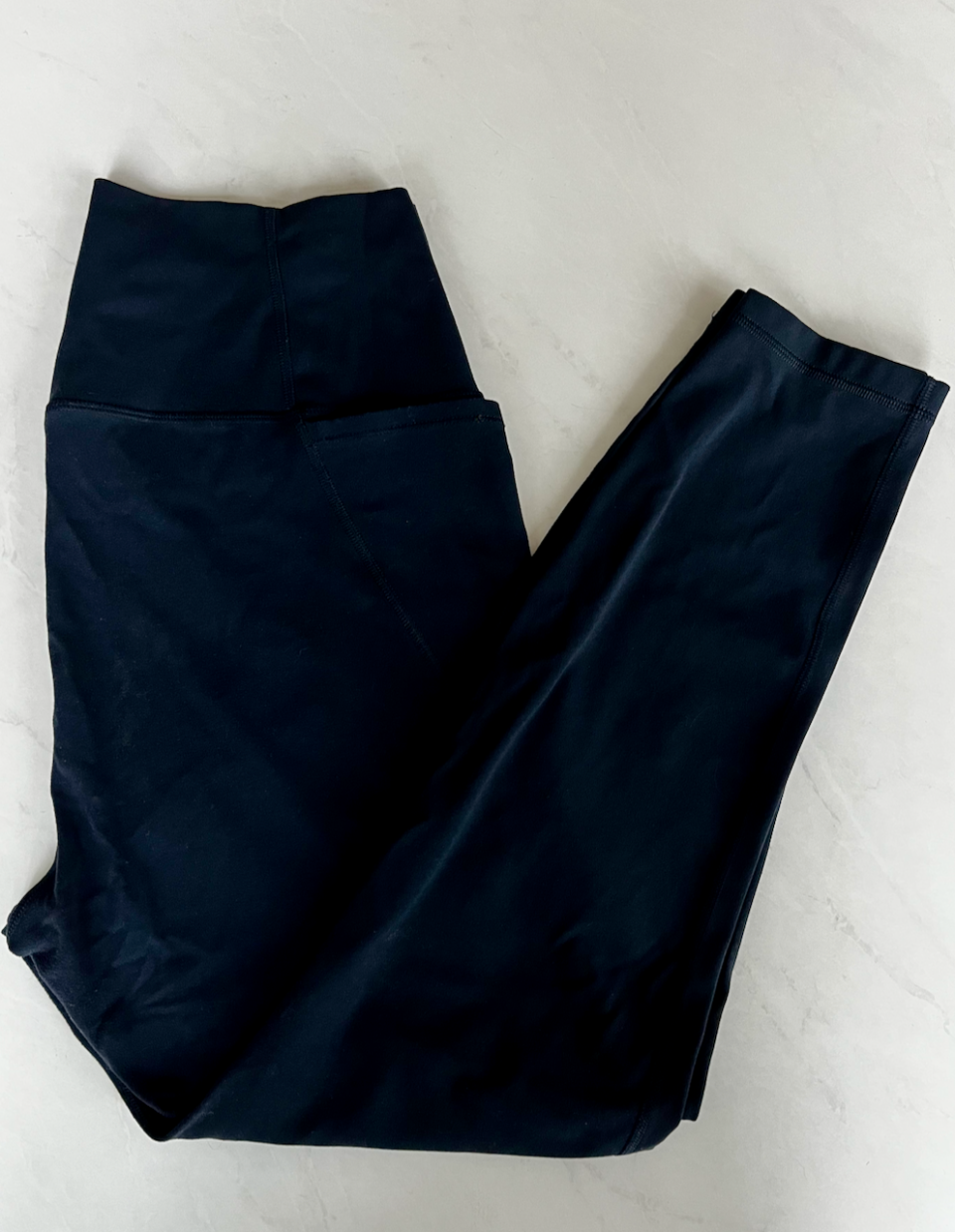 An-almost black, deep navy, these leggings literally go with everything (Photo via Krista Thurrott)