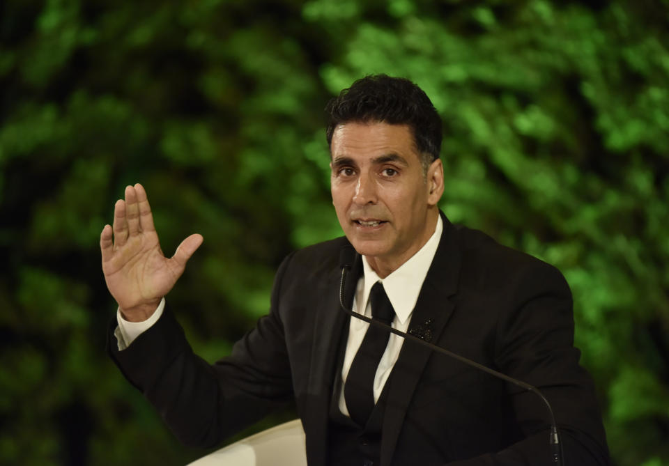 NEW DELHI, INDIA - DECEMBER 6: (Editors Note: This is an exclusive image of Hindustan Times) Actor Akshay Kumar seen during the Hindustan Times Leadership Summit at Taj Palace on December 6, 2019 in New Delhi, India. (Photo by Sanjeev Verma/Hindustan Times via Getty Images)