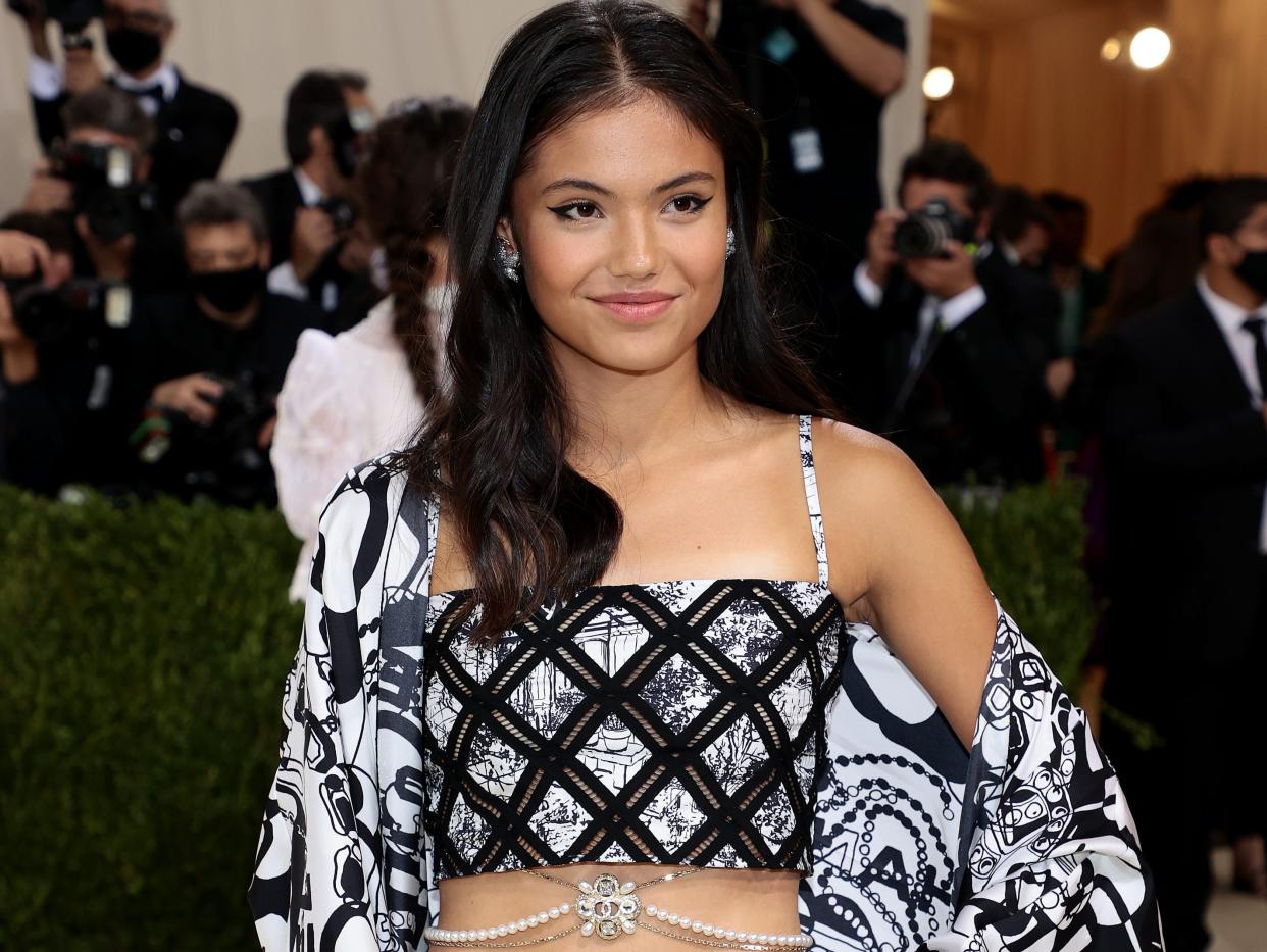 Emma Raducanu attends The 2021 Met Gala at Metropolitan Museum of Art in New York City.