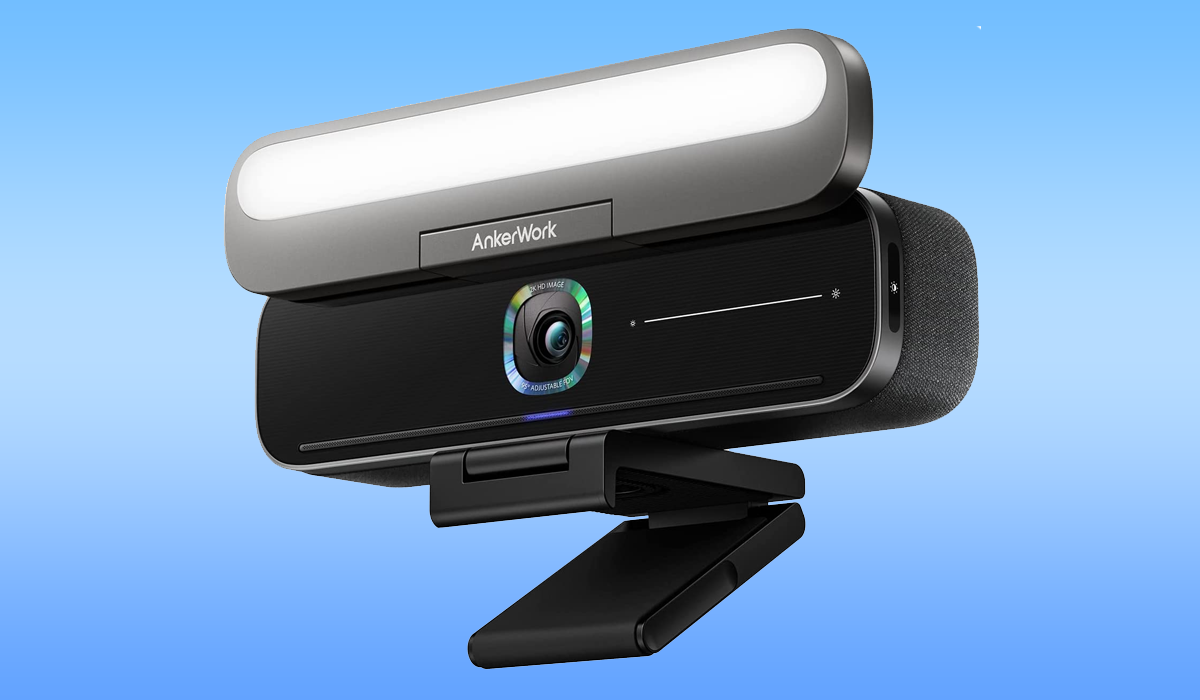 The AnkerWork B600 is a competent enough webcam, but its flip-up light offers little illumination. (Photo: AnkerWork)