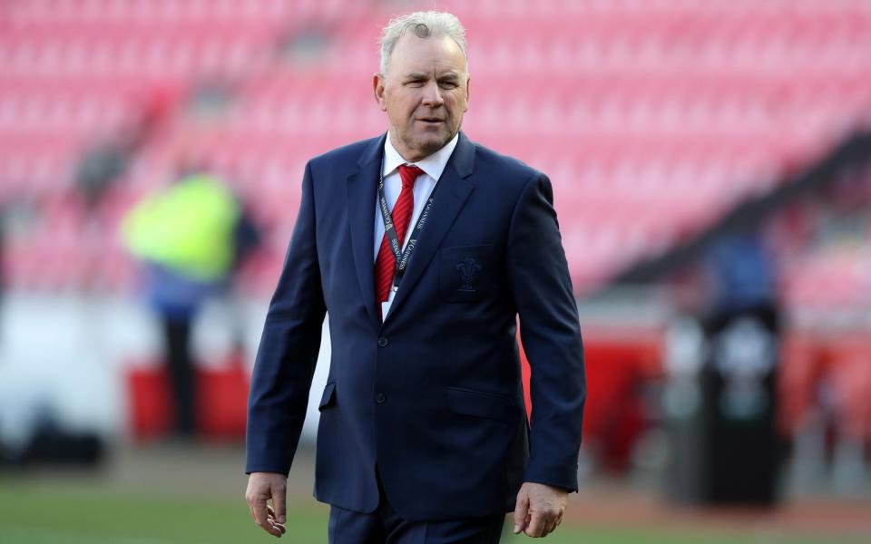  Wayne Pivac looks on prior to the 2020 Guinness Six Nations match between Wales and Scotland a - Getty Images