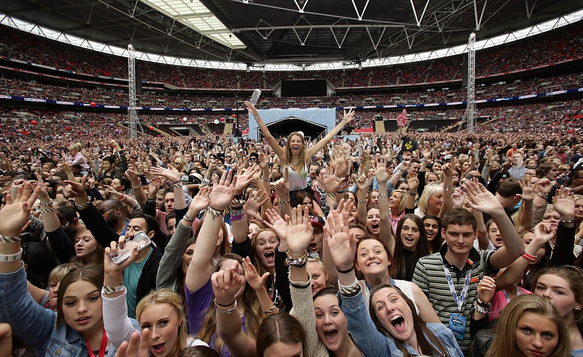A view of the crowd at the Capital FM Summertime Ball at Wembley in London in 2023 (Yui Mok/PA)