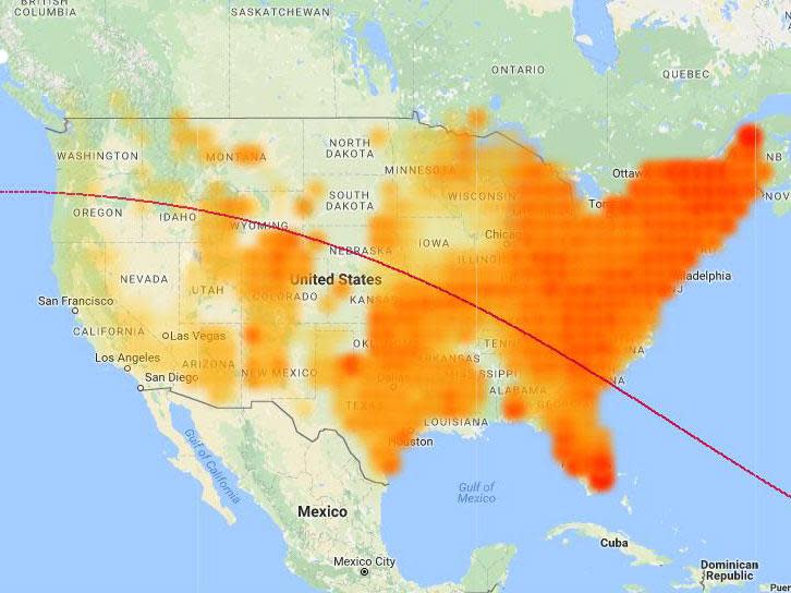 Solar panel energy generation in the US and the path of the eclipse of the sun: SolarEdge